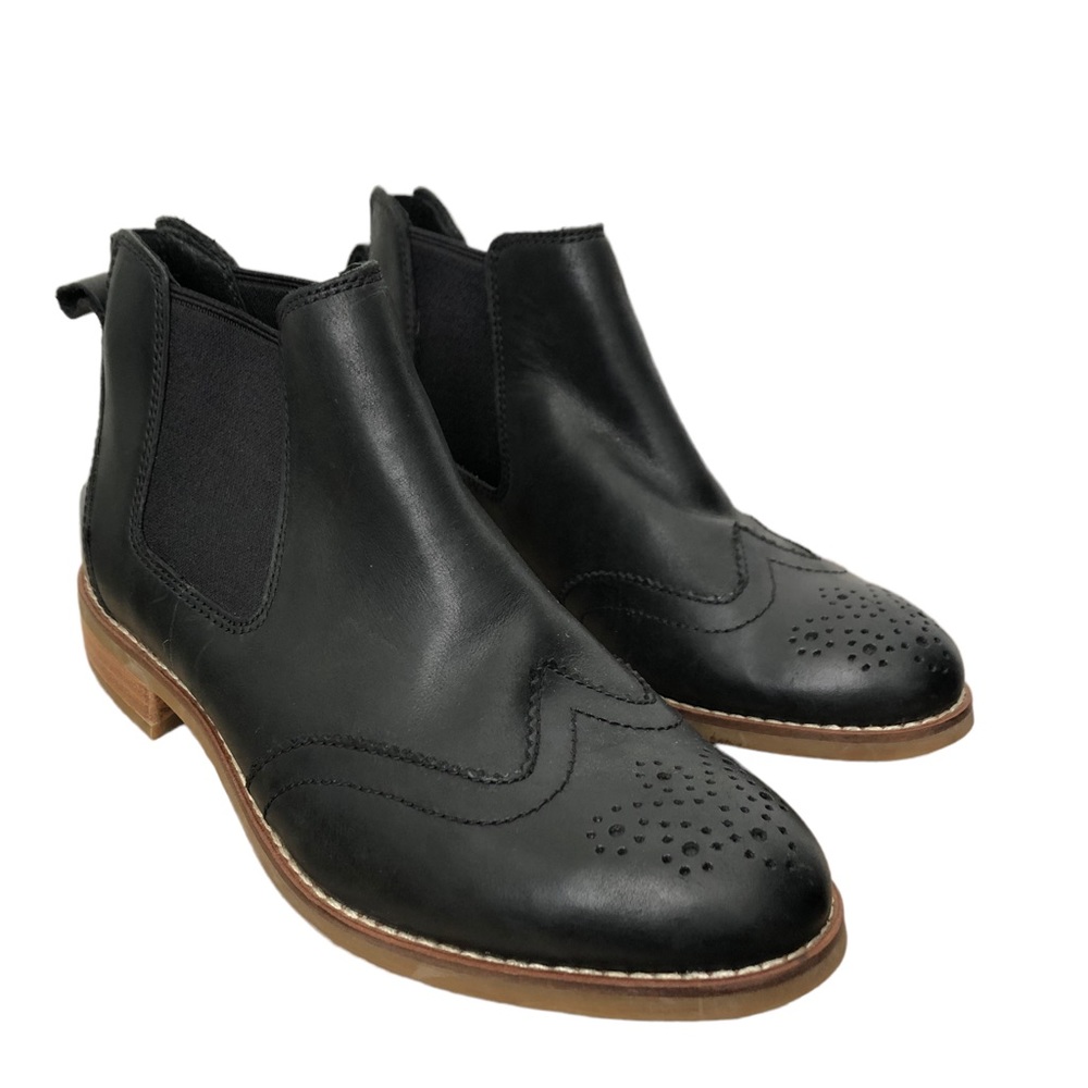 Sperry Top Sider Womens Fairpoint Chelsea Boots Wingtip Pull On Leather 5.5